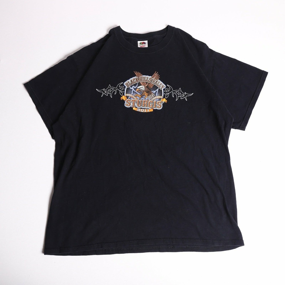 Fruit of the Loom Sturgis 2011 Black Hills Rally Eagle T-Shirt Black XL
